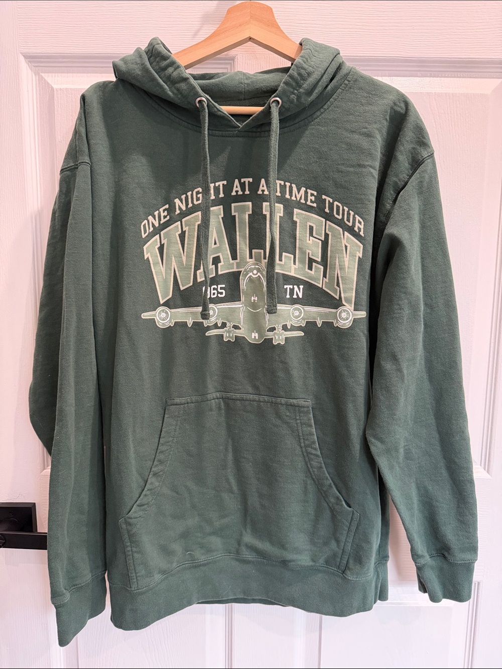 Wallen One Night At A Time Tour Forest Green Hoodie